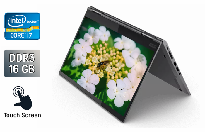 Ноутбук-трансформер Lenovo ThinkPad x1 Yoga 4 th / 14" (2560x1440) IPS Touch / Intel Core i7-10510U (4 (8) ядра по 1.8 - 4.9 GHz) / 16 GB DDR3 / 512 GB SSD / Intel UHD Graphics / WebCam / TouchID / Windows 10 б/в - зображення 1