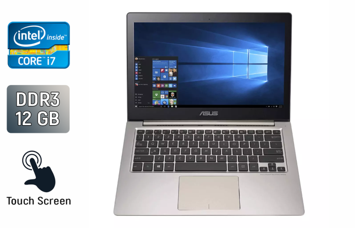 Ноутбук Б-клас Asus ZenBook UX303U / 13.3" (3200x1800) IPS Touch / Intel Core i7-6500U (2 (4) ядра по 2.5 - 3.1 GHz) / 12 GB DDR3 / 512 GB SSD / nVidia GeForce GT 940M, 2 GB DDR3, 64-bit / WebCam / HDMI б/в - зображення 1