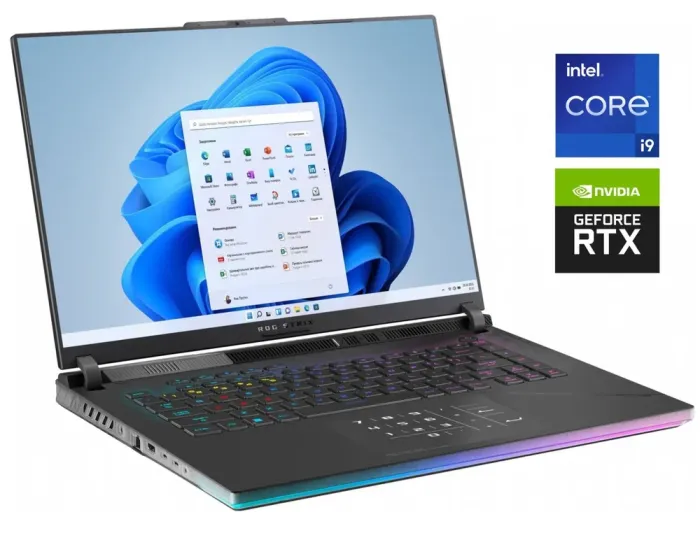 Ігровий ноутбук Asus ROG Strix Scar 16 G634JY / 16" (2560x1600) IPS / Intel Core i9-13980HX (24 (32) ядер по 2.2 - 5.5 GHz) / 32 GB DDR5 / 1000 GB SSD / nVidia GeForce RTX 4090, 16 GB GDDR6, 256-bit / WebCam б/в - зображення 1
