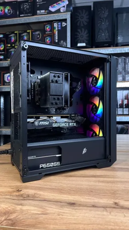 Збірка під замовлення: ігровий ПК 1stPlayer Trilobite T5 Black Tower / AMD Ryzen 7 5700X (8 (16) ядер по 3.4 - 4.6 GHz) / 32 GB DDR4 / 1000 GB SSD M.2 / nVidia GeForce RTX 3070, 8 GB GDDR6, 256-bit / 650W б/в - зображення 9