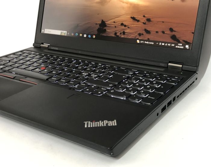 Мобільна робоча станція Б-клас Lenovo ThinkPad P50 / 15.6" (1920x1080) IPS / Intel Core i7-6820HQ (4 (8) ядра по 2.7 - 3.6 GHz) / 16 GB DDR4 / 512 GB SSD / nVidia Quadro M2000M, 4 GB GDDR5, 128-bit / WebCam / Win 10 Pro б/в - зображення 9
