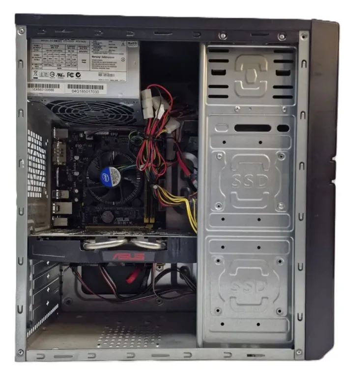 Комп'ютер Crown SM601 Black Tower / Intel Core i7-4790S (4 (8) ядра по 3.2 - 4.0 GHz) / 16 GB DDR3 / 500 GB SSD + 500 GB HDD / nVidia GeForce GTX 1060, 6 GB GDDR5, 192-bit / 400W б/в - зображення 3