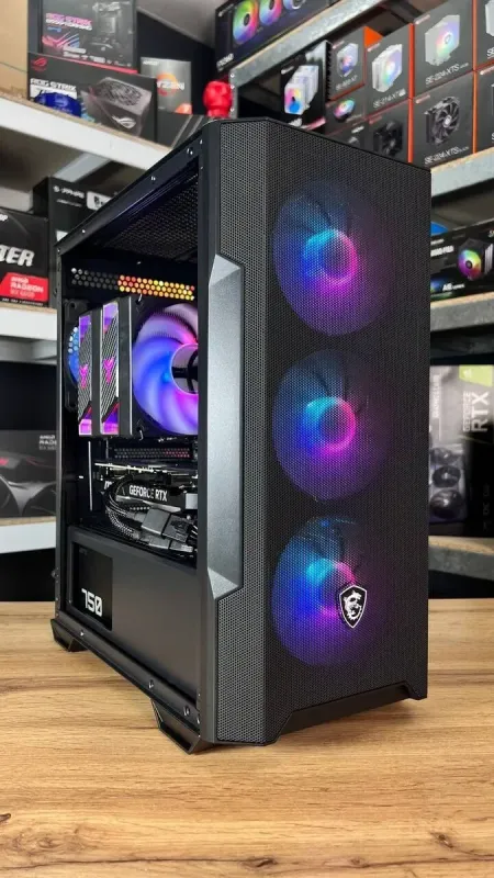 Збірка під замовлення: ігровий ПК MSI MAG Forge M100R Black Tower / AMD Ryzen 7 5700X3D (8 (16) ядер по 3.4 - 4.5 GHz) / 32 GB DDR4 / 2000 GB SSD M.2 / nVidia GeForce RTX 4070, 12 GB GDDR6X, 192-bit / 750W - зображення 2
