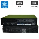 Неттоп Dell OptiPlex 3040 Micro USFF / Intel Core i5-6500T (4 ядра по 2.5 - 3.1 GHz) / 8 GB DDR3 / 1000 GB SSD / Intel HD Graphics 530 / Windows 11 Pro б/в