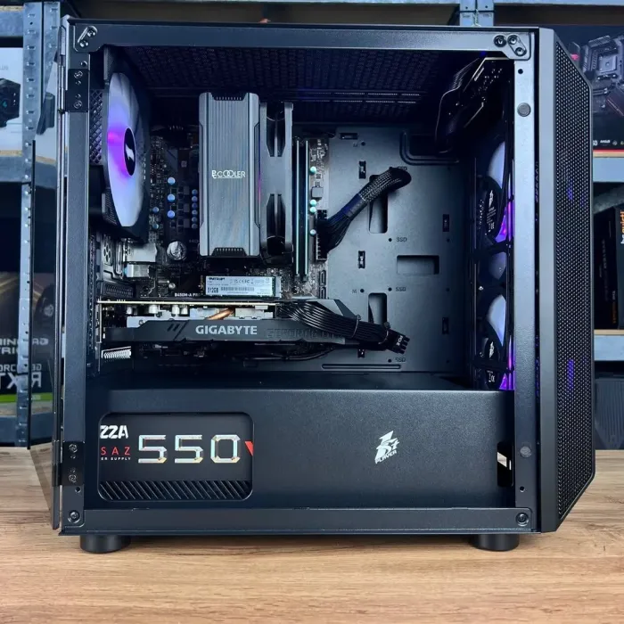 Збірка під замовлення: 1stPlayer D3-3F2-Plus Black Tower / AMD Ryzen 5 5500 (6 (12) ядер по 3.6 - 4.2 GHz) / 16 GB DDR4 / 512 GB SSD M.2 / nVidia GeForce GTX 1660 Super, 6 GB GDDR6, 192-bit / 550W б/в - зображення 5