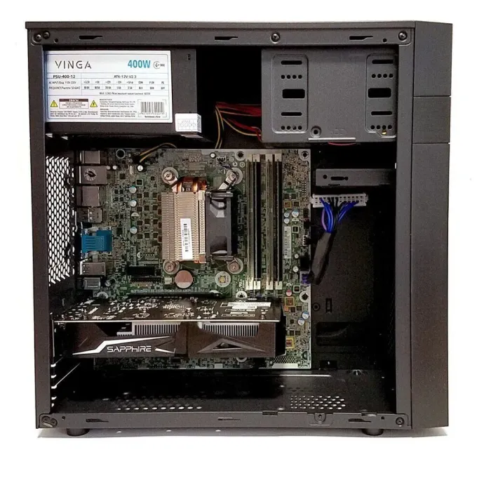 Ігровий ПК Vinga CS112B Tower / Intel Xeon E3-1240 v3 (4 (8) ядра по 3.4 - 3.8 GHz) / 32 GB DDR3 / 256 GB SSD / AMD Radeon RX 460, 2 GB GDDR5, 128-bit б/в - зображення 4