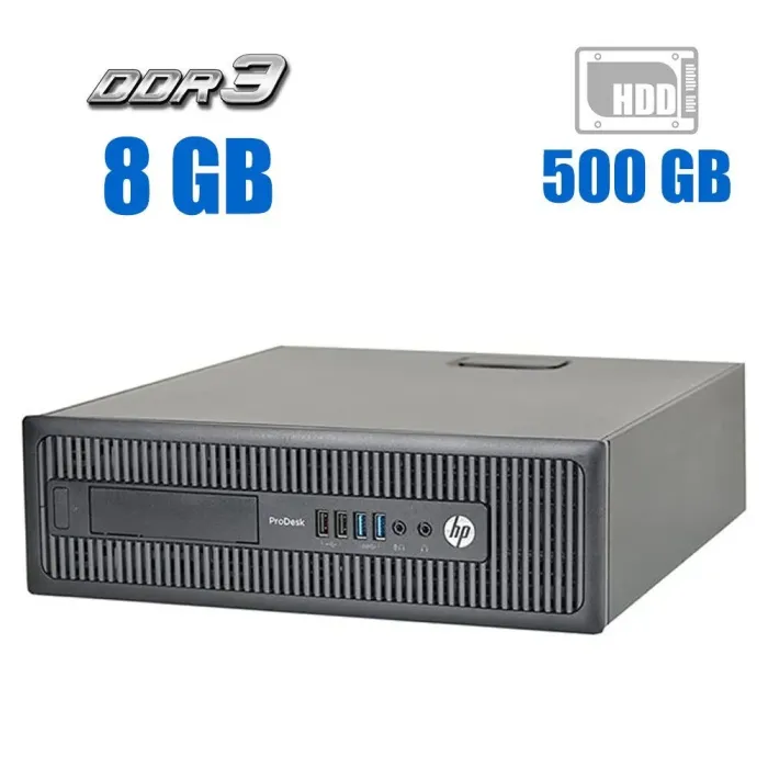Комп'ютер HP ProDesk 600 G1 SFF / Intel Core i3-4170 (2 (4) ядра по 3.7 GHz) / 8 GB DDR3 / 500 GB HDD / Intel HD Graphics 4400 б/в - зображення 1