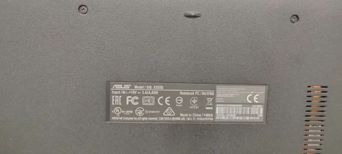 Ноутбук Б-клас Asus X555S / 15.6" (1366x768) TN / Intel Pentium N3700 (4 ядра по 1.6 - 2.4 GHz) / 4 GB DDR3 / 240 GB SSD / Intel HD Graphics / WebCam б/в - зображення 8