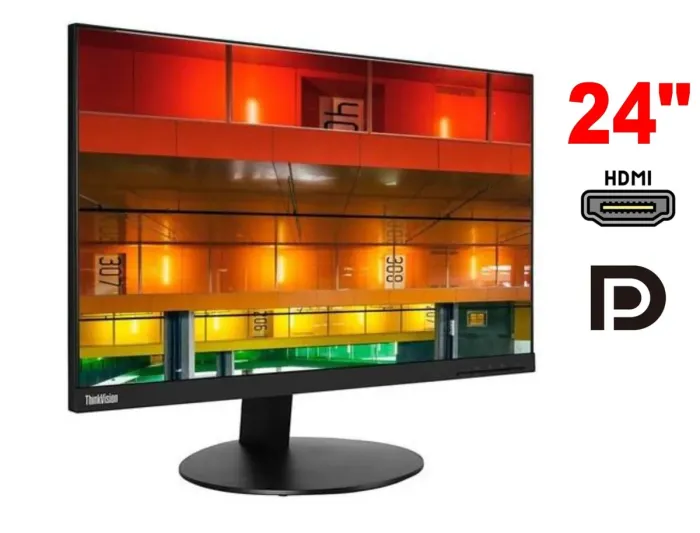 Монітор Lenovo ThinkVision T24i-10 / 24" (1920x1080) IPS / 1x HDMI, 1x DisplayPort, 1xVGA, 4x USB 2.0 / VESA 100x100 б/в - зображення 1