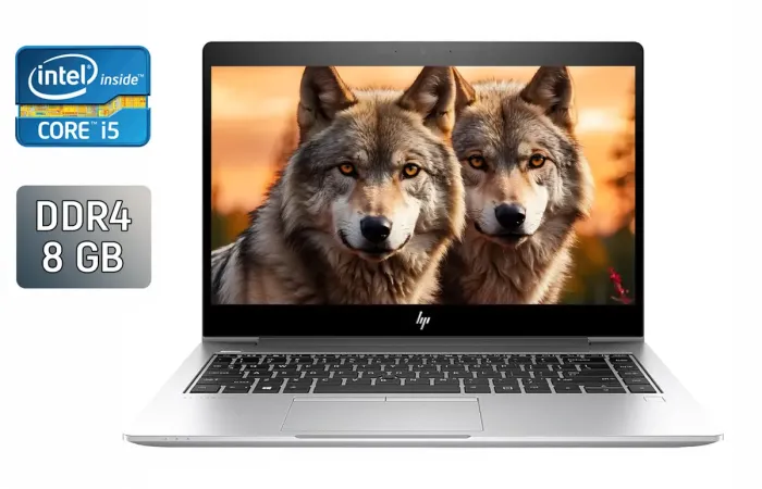 Ультрабук Б-клас HP EliteBook 840 G6 / 14" (1920x1080) IPS / Intel Core i5-8265U (4 (8) ядра по 1.6 - 3.9 GHz) / 8 GB DDR4 / 256 GB SSD / Intel UHD Graphics 620 / WebCam / TouchID / Windows 10 б/в - зображення 1