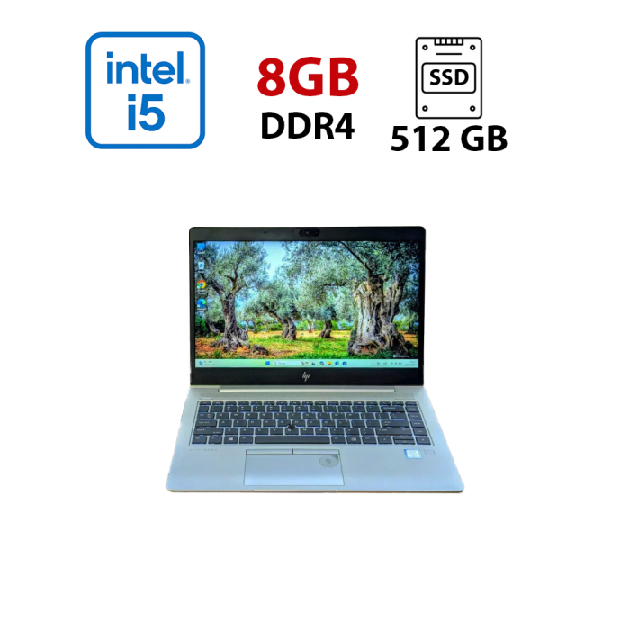 Ультрабук HP EliteBook 840 G6 / 14" (1920x1080) IPS / Intel Core i5-8365U (4 (8) ядра по 1.6 - 4.1 GHz) / 8 GB DDR4 / 512 GB SSD / Intel UHD Graphics 620 / WebCam б/в - изображение 1