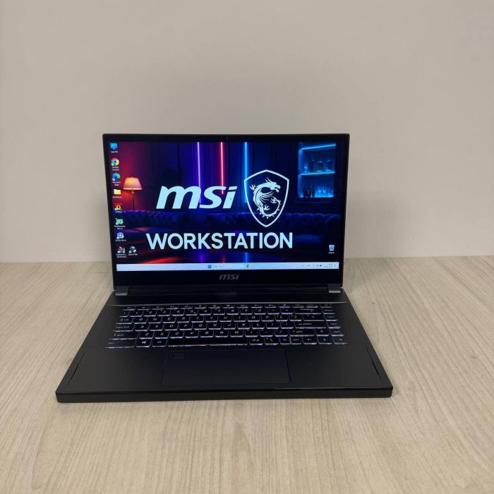 Мобільна робоча станція Б-клас MSI WS66 10TMT / 15.6" (1920x1080) IPS Touch / Intel Core i9-10980HK (8 (16) ядер по 2,4 - 5,3 ГГц) / 32 ГБ DDR4 / 1000 ГБ SSD NVMe / nVidia Quadro RTX 5000 Max-Q, 16 ГБ GDDR6, 256-біт / WebCam б/в - зображення 2