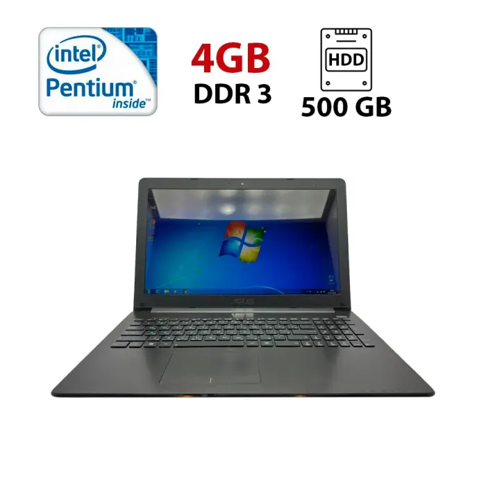 Ноутбук Asus R509C / 15.6" (1366x768) TN / Intel Pentium 2117U (2 ядра по 1.8 GHz) / 4 GB DDR3 / 500 GB HDD / Intel HD Graphics 3000 / WebCam б/в - зображення 1