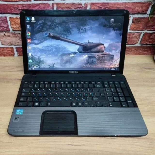 Ноутбук Б-клас Toshiba Satellite C855 / 15.6" (1366x768) TN / Intel Core i5-3230M (2 (4) ядра по 2.6 - 3.2 GHz) / 8 GB DDR3 / 128 GB SSD / Intel HD Graphics 3000 / WebCam / DVD-ROM б/в - зображення 2