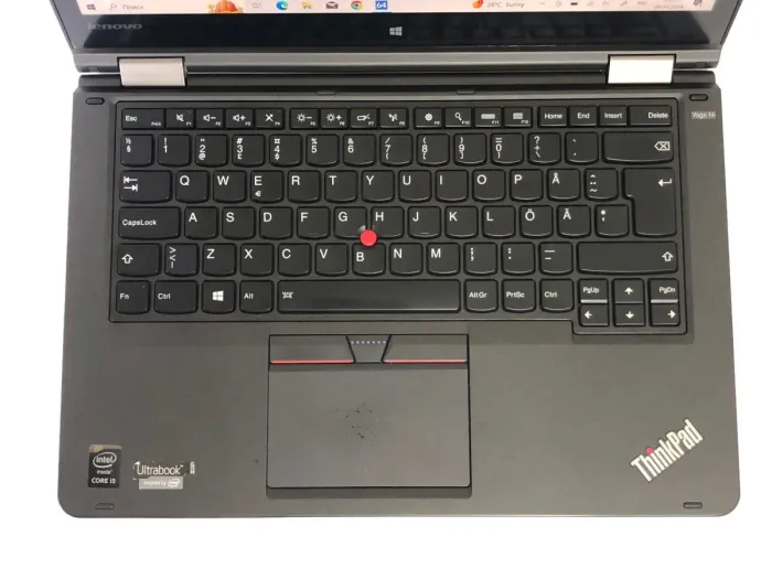 Ультрабук-трансформер Б-клас Lenovo ThinkPad Yoga 14 / 14" (1920x1080) IPS Touch / Intel Core i5-5200U (2 (4) ядра по 2.2 - 2.7 GHz) / 8 GB DDR3 / 256 GB SSD / Intel HD Graphics 5500 / WebCam / Win 10 Home б/в - зображення 8