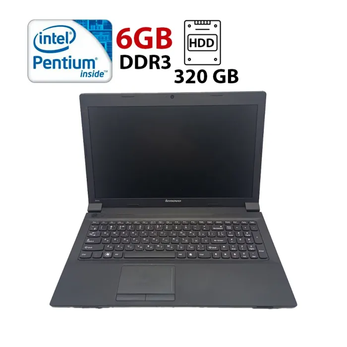Ноутбук Lenovo B590 / 15.6" (1366x768) TN / Intel Pentium B960 (2 ядра по 2.2 GHz) / 6 GB DDR3 / 320 GB HDD / Intel HD Graphics / WebCam б/в - зображення 1