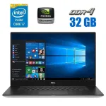 Мобільна робоча станція Dell Precision 5530 / 15,6" (3840x2160) IPS Touch / Intel Core i7-8850H (6 (12) ядра по 2,6 - 4,3 ГГц) / 32 ГБ DDR4 / 512 ГБ SSD + 750 ГБ HDD / nVidia Quadro P1000, 4 ГБ GDDR5, 128-біт / WebCam / Windows 11 Pro б/в