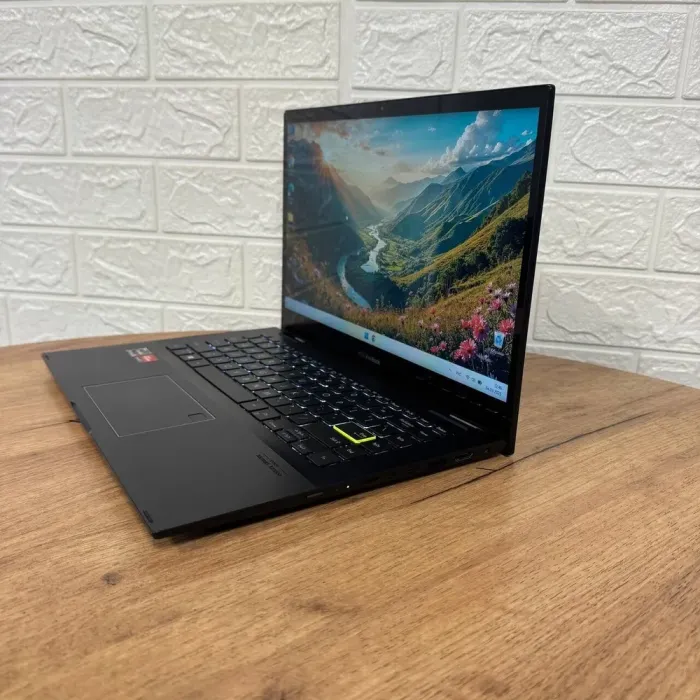 Ультрабук-трансформер Б-клас Asus VivoBook Flip 14 TM420UA / 14" (1920x1080) IPS Touch / AMD Ryzen 7 5700U (8 (16) ядер по 1.8 - 4.3 GHz) / 8 GB DDR4 / 256 GB SSD NVMe / AMD Radeon Vega Graphics / WebCam б/в - зображення 5