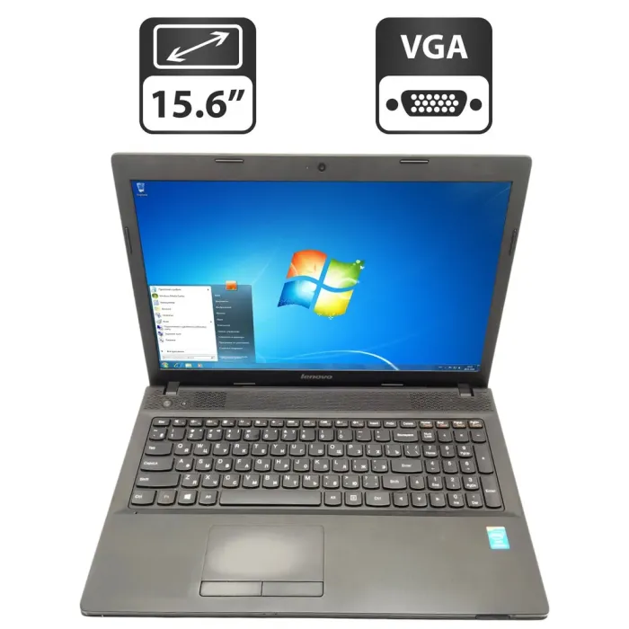 Ноутбук Lenovo G500 / 15.6" (1366x768) TN / Intel Pentium B960 (2 ядра по 2.2 GHz) / 6 GB DDR3 / 320 GB HDD / Intel Graphics / WebCam / DVD-ROM б/в - зображення 1