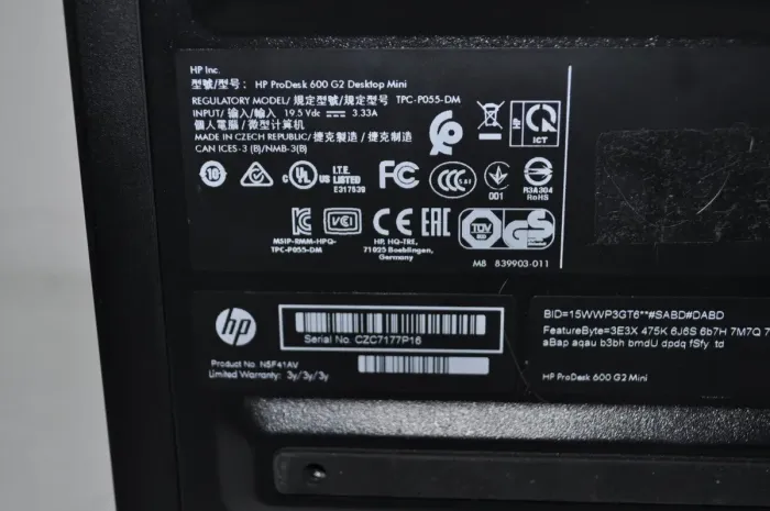 Неттоп HP ProDesk 600 G2 Mini PC USFF / Intel Core i5-6500T (4 ядра по 2.5 - 3.1 GHz) / 16 GB DDR4 / 512 GB SSD M.2 / Intel HD Graphics 530 / Windows 11 Pro б/в - зображення 13