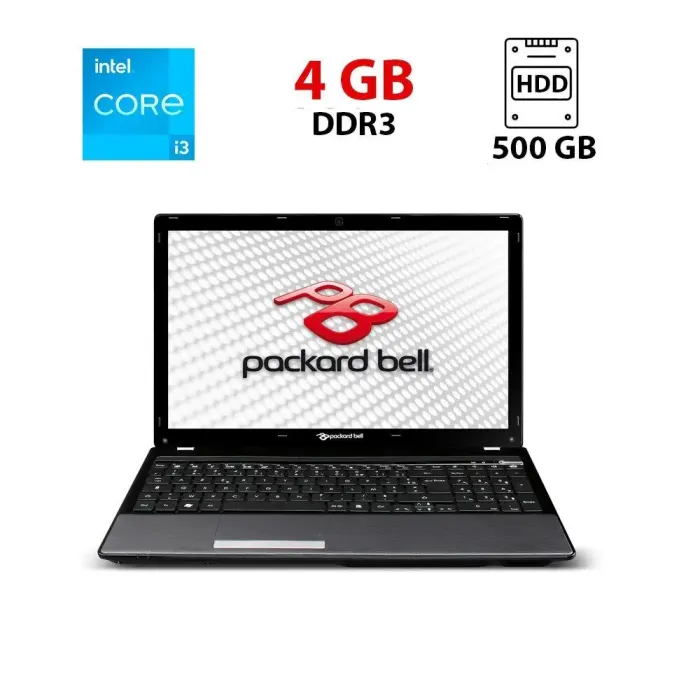 Ноутбук Б-клас Packard Bell EasyNote TM85/15.6" (1366x768) TN/Intel Core i3-330M (2(4) ядра по 2.13 GHz)/4 GB DDR3/500 GB HDD/Intel HD Graphics/WebCam/АКБ відсутнє б/в - зображення 1