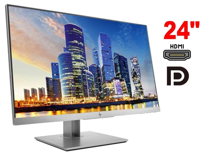 Монітор HP EliteDisplay E243i / 24" (1920x1200) IPS / 1x HDMI, 1x DisplayPort, 1x VGA, 3x USB 3.0 / VESA 100x100 / Pivot б/в - зображення 1