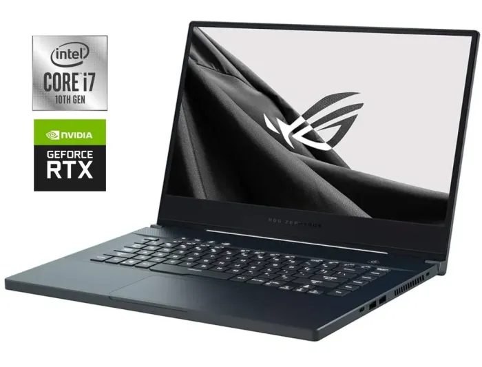 Ігровий ноутбук Б-клас Asus ROG Zephyrus GU502LV / 15.6" (3840x2160) IPS / Intel Core i7-10750H (6 (12) ядер по 2.6 - 5.0 GHz) / 16 GB DDR4 / 512 GB SSD / nVidia GeForce RTX 2060, 6 GB GDDR6, 192-bit б/в - зображення 1