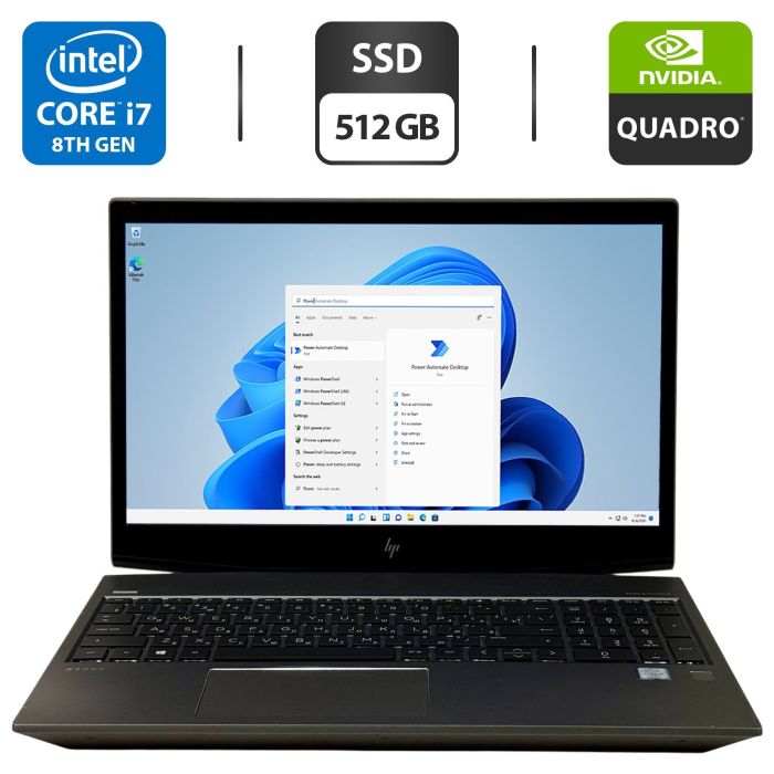 Мобільна робоча станція HP ZBook 15v G5 / 15,6" (1920x1080) IPS / Intel Core i7-8850H (6 (12) ядер по 2,6 - 4,3 ГГц) / 32 ГБ DDR4 / 512 ГБ SSD / nVidia Quadro P600, 4 ГБ GDDR5, 128-біт / WebCam / Windows 11 Pro б/в - зображення 1