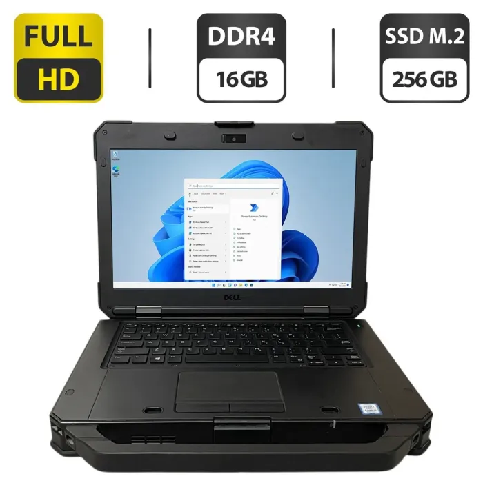 Захищений ноутбук Dell Latitude 5424 Rugged / 14" (1920x1080) IPS / Intel Core i5-8350U (4 (8) ядра по 1.7 - 3.6 GHz) / 16 GB DDR4 / 256 GB SSD M.2 / Intel UHD Graphics 620 / WebCam б/в - зображення 1