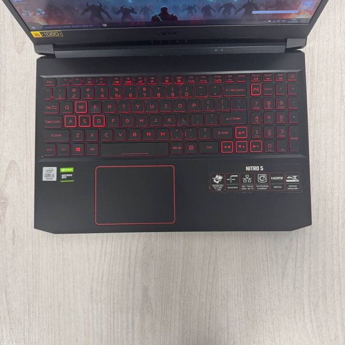 Ігровий ноутбук Б-класу Acer Nitro AN515-55 / 15.6" (1920x1080) IPS / Intel Core i5-10300H (4 (8) ядра по 2,5 - 4,5 ГГц) / 8 ГБ DDR4 / 256 ГБ SSD / nVidia GeForce GTX 1650, 4 ГБ GDDR6, 128-bit / WebCam / HDMI б/в - изображение 3