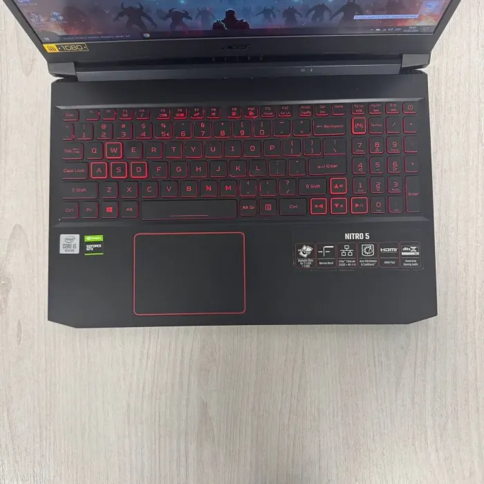 Ігровий ноутбук Б-класу Acer Nitro AN515-55 / 15.6" (1920x1080) IPS / Intel Core i5-10300H (4 (8) ядра по 2,5 - 4,5 ГГц) / 8 ГБ DDR4 / 256 ГБ SSD / nVidia GeForce GTX 1650, 4 ГБ GDDR6, 128-bit / WebCam / HDMI б/в - зображення 3
