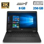 Ультрабук Б-клас Dell Latitude E7470 / 14" (2560x1440) IPS Touch / Intel Core i5-6300U (2 (4) ядра по 2.4-3 GHz) / 8 GB DDR4 / 256 GB SSD M.2 / Intel HD Graphics 520 / WebCam / HDMI б/в