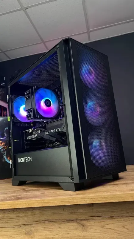 Збірка на замовлення: ігровий ПК Montech Air 1000 Premium Black Tower / AMD Ryzen 5 7500F (6 (12) ядер по 3,7 - 5,0 ГГц) / 32 ГБ DDR5 / 1000 ГБ SSD M.2 / nVidia GeForce RTX 5070, 12 ГБ GDDR7, 192-bit / 750W - зображення 2