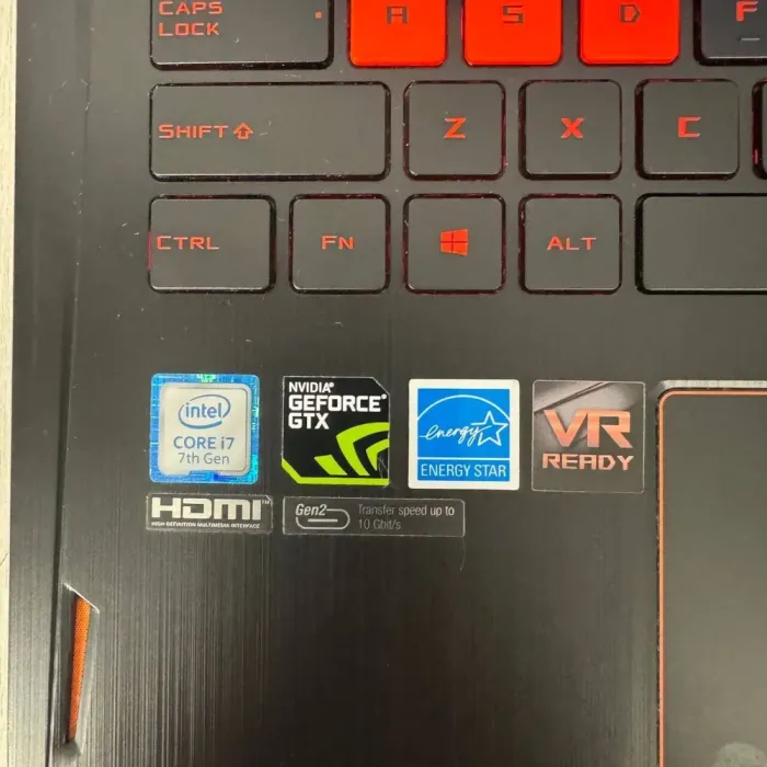 Ігровий ноутбук Б-класу Asus ROG Strix GL502VSK / 15.6" (1920x1080) IPS / Intel Core i7-7700HQ (4 (8) ядра по 2.8 - 3.8 GHz) / 16 GB DDR4 / 256 GB SSD NVMe / nVidia GeForce GTX 1070, 8 GB GDDR5, 256-bit / WebCam б/в - зображення 8