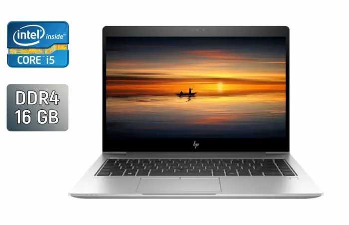 Ультрабук HP EliteBook 840 G5 / 14" (1920x1080) IPS / Intel Core i5-7300U (2 (4) ядра по 2.6 - 3.5 GHz) / 16 GB DDR4 / 512 GB SSD / Intel UHD Graphics 620 / WebCam / Fingerprint / Windows 10 б/в - зображення 1