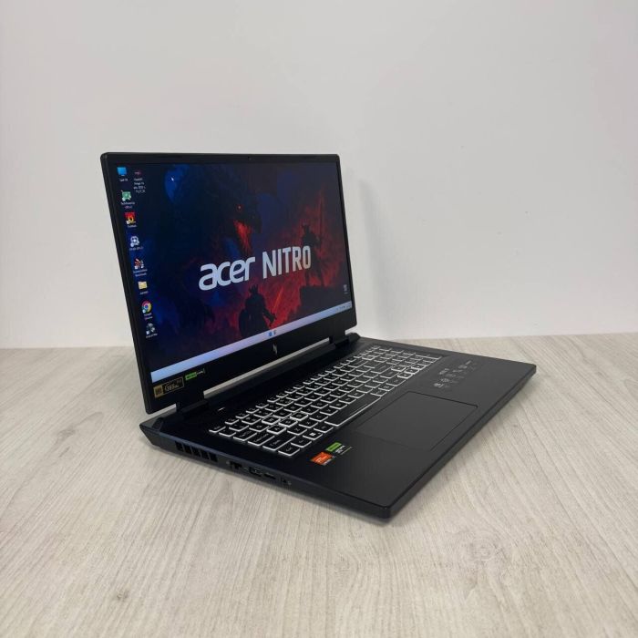 Ігровий ноутбук Б-класу Acer Nitro 17 AN17-41 / 17.3" (2560x1440) IPS / AMD Ryzen 7 7840HS (8 (16) ядер по 3,8 - 5,1 ГГц) / 16 ГБ DDR5 / 512 ГБ SSD M.2 / nVidia GeForce RTX 4060, 8 ГБ GDDR6, 128-bit / WebCam б/в - зображення 7