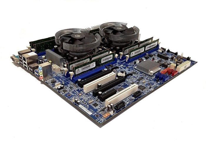 Комплект: Материнська плата Lenovo C30 / LGA2011 / 2x Intel Xeon E5-2660 v2 (10 (20) ядер по 2.2 - 3.0 GHz) / 128 GB DDR3 + 2x кулер ID-Cooling DK-01T б/в - зображення 2