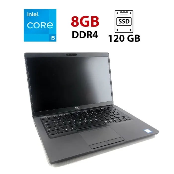 Ультрабук Dell Latitude 5400 / 14" (1920x1080) IPS / Intel Core i5-8350U (4 (8) ядра по 1.7 - 3.6 GHz) / 8 GB DDR4 / 120 GB SSD / Intel UHD Graphics 620 / WebCam / HDMI б/в - зображення 1