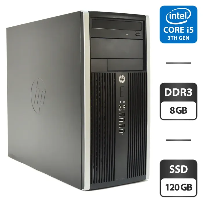 Комп'ютер HP Compaq Pro 6300 Tower / Intel Core i5-3470 (4 ядра по 3.2 - 3.6 GHz) / 8 GB DDR3 / 120 GB SSD / Intel HD Graphics 2500 / DVD-ROM / VGA б/в - зображення 1