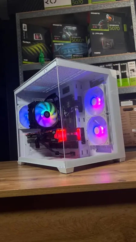 Збірка на замовлення: ігровий ПК Gamdias Aura GC10M ARGB White Tower / Intel Core i5-12400F (6 (12) ядер по 2,5 - 4,4 ГГц) / 16 ГБ DDR4 / 1000 ГБ SSD M.2 / AMD Radeon RX 6700 XT, 12 GB GDDR6, 192-bit / 650W б/в - зображення 2