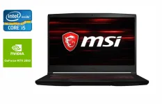 Ігровий ноутбук MSI Thin GF63 / 15.6" (1920x1080) IPS / Intel Core i5-12450H (8 (12) ядер по 3.3 - 4.4 GHz) / 16 GB DDR4 / 512 GB SSD / nVidia GeForce RTX 2050, 4 GB GDDR6, 64-bit / WebCam / Windows 10 б/в