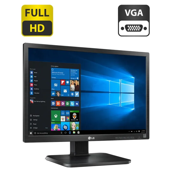 Монітор LG 24EB23PY-B / 24" (1920x1200) IPS / USB-Hub, VGA, DVI, DisplayPort, Audio / Вбудовані колонки 2x 1W / VESA 75x75 б/в - зображення 1