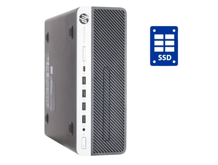 ПК HP ProDesk 600 G3 SFF / Intel Core i3-6100 (2 (4) ядра по 3.7 GHz) / 8 GB DDR4 / 120 GB SSD / Intel HD Graphics 630 б/в - зображення 1