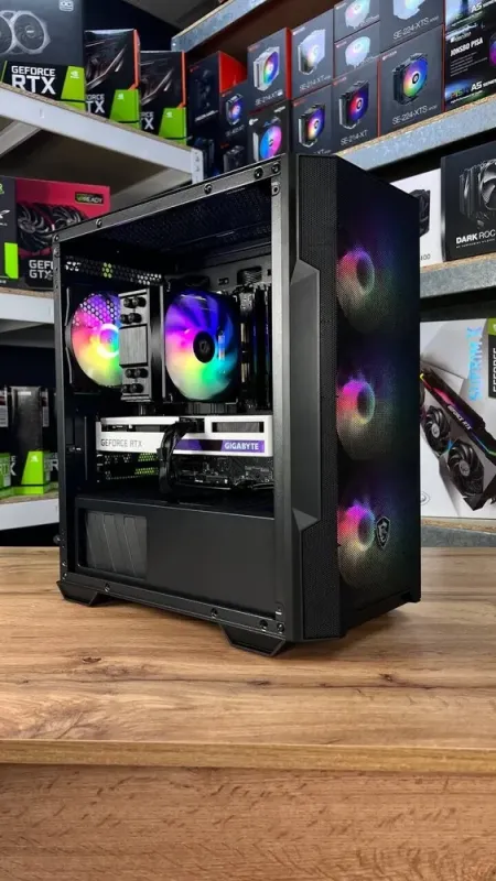 Збірка під замовлення: комп'ютер MSI MAG Forge M100R Black Tower / Intel Core i5-12400F (6 (12) ядер по 2.5 - 4.4 GHz) / 16 GB DDR4 / 500 GB SSD M.2 / nVidia GeForce RTX 3070, 8 GB GDDR6, 256-bit / 650W б/в - зображення 3