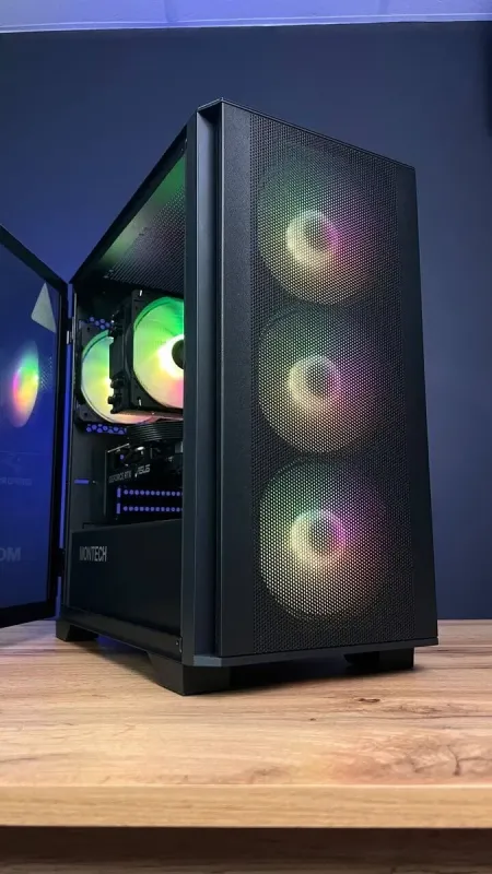 Збірка на замовлення: ігровий ПК Montech Air 100 ARGB Black Tower / AMD Ryzen 5 8400F (6 (12) ядер по 4,2 - 4,7 ГГц) / 32 ГБ DDR5 / 1000 ГБ SSD M.2 / nVidia GeForce RTX 5060, 8 ГБ GDDR6, 128-біт / 650 Вт - зображення 3