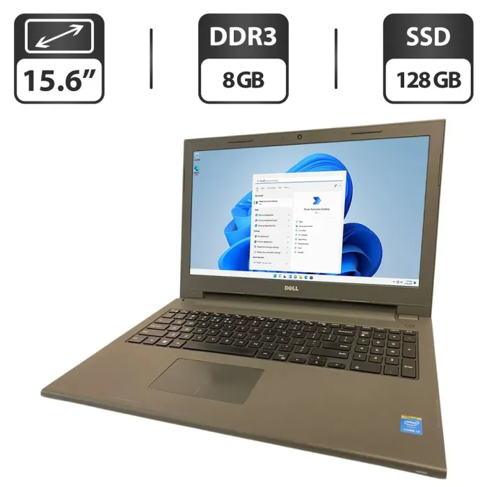 Ноутбук Б-клас Dell Vostro 3546 / 15.6" (1366x768) TN / Intel Core i3-4005U (2 (4) ядра по 1.7 GHz) / 8 GB DDR3 / 128 GB SSD / Intel HD Graphics 4400 / WebCam / DVD-ROM б/в - зображення 1