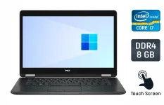 Ультрабук Dell Latitude E7470 / 14" (2560x1440) IPS Touch / Intel Core i7-6600U (2 (4) ядра по 2.6 - 3.4 GHz) / 8 GB DDR4 / 256 GB SSD / Intel HD Graphics 520 / WebCam / HDMI / Windows 10 б/в