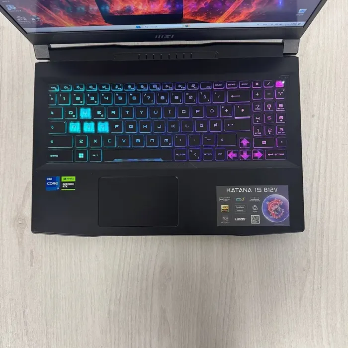 Ігровий ноутбук MSI Katana 15 B12VGK / 15.6" (1920x1080) IPS / Intel Core i7-12650H (10 (16) ядер по 3,5 - 4,7 ГГц) / 16 ГБ DDR5 / 512 ГБ SSD NVMe / nVidia GeForce RTX 4070, 8 ГБ GDDR6, 128-bit / WebCam б/в - зображення 7