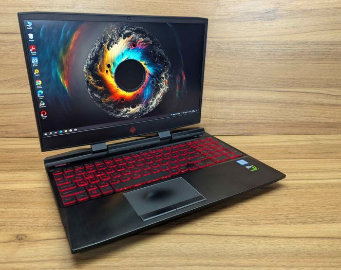 Ігровий ноутбук HP OMEN 15-dc0045nr / 15.6" (1920x1080) IPS / Intel Core i7-8750H (6 (12) ядер по 2.2 - 4.1 GHz) / 32 GB DDR4 / 512 GB SSD / nVidia GeForce GTX 1070, 8 GB GDDR5, 256-bit / WebCam / Windows 10 б/в - зображення 4