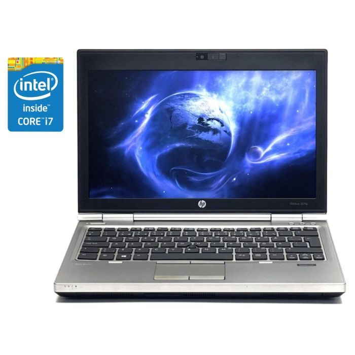 Нетбук Б-клас HP EliteBook 2570p / 12.5" (1366x768) TN / Intel Core i7-3520M (2 (4) ядра по 2.9 - 3.6 GHz) / 4 GB DDR3 / 320 GB HDD / Intel HD Graphics 4000 / WebCam / DVD-ROM / Win 10 Pro б/в - зображення 1
